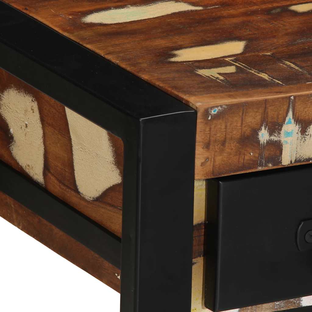 Sidebord Tre flerfarget 35x35x50 cm gjenvunnet heltre