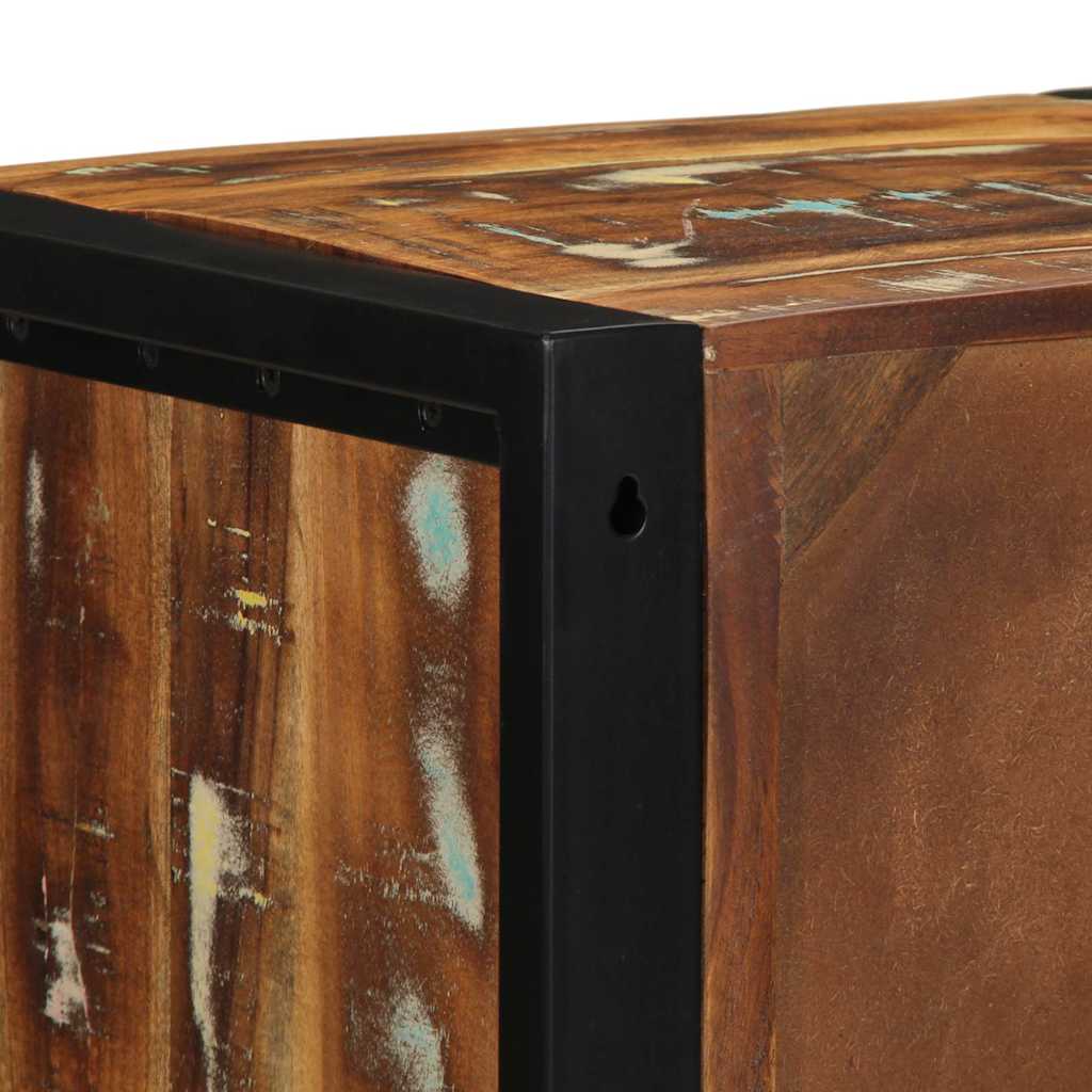 Nattbord Sengbord Tre Gjenvunnet Heltre flerfarget 40x35x40 cm