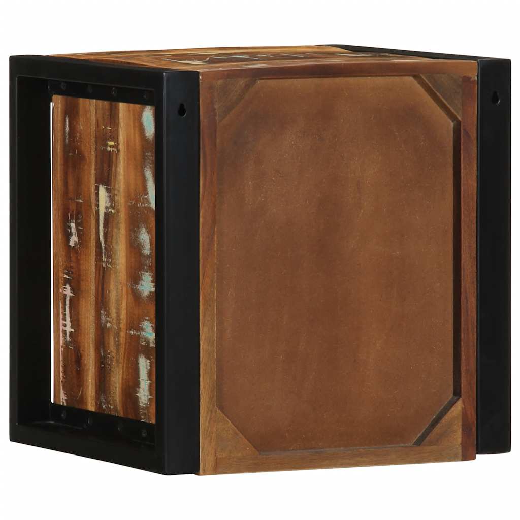 Nattbord Sengbord Tre Gjenvunnet Heltre flerfarget 40x35x40 cm