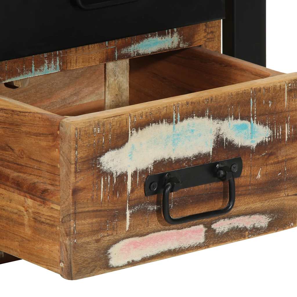 Nattbord Sengbord Tre Gjenvunnet Heltre flerfarget 40x35x40 cm