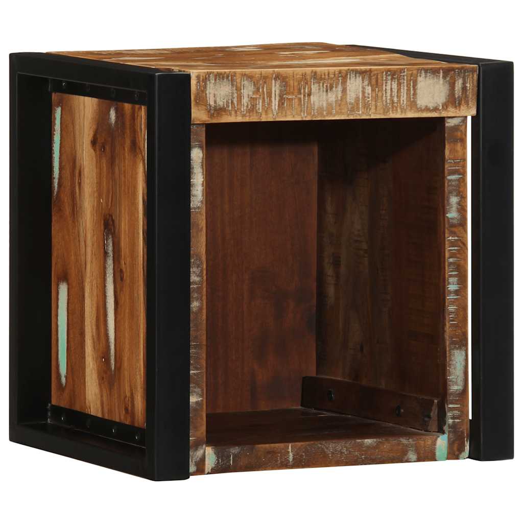 Nattbord Sengbord Tre Gjenvunnet Heltre flerfarget 40x35x40 cm