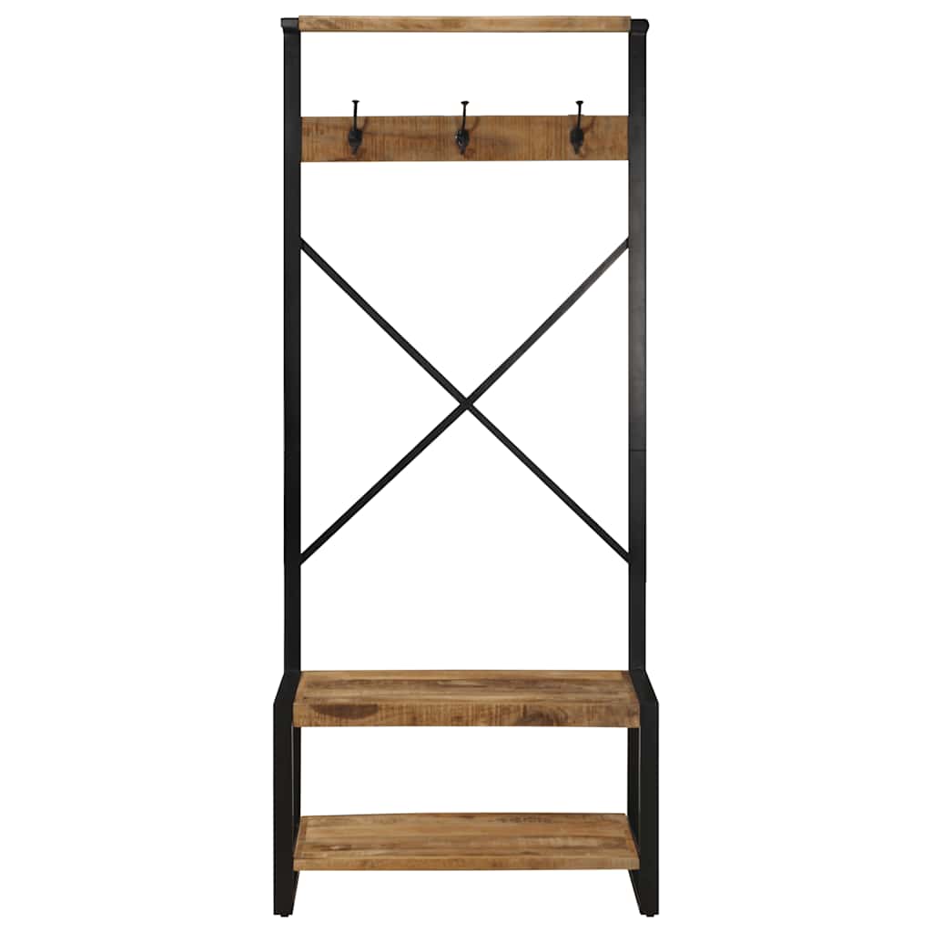 Hallmøbel Klesstativ 80x40x190 cm heltre grovt mangotre