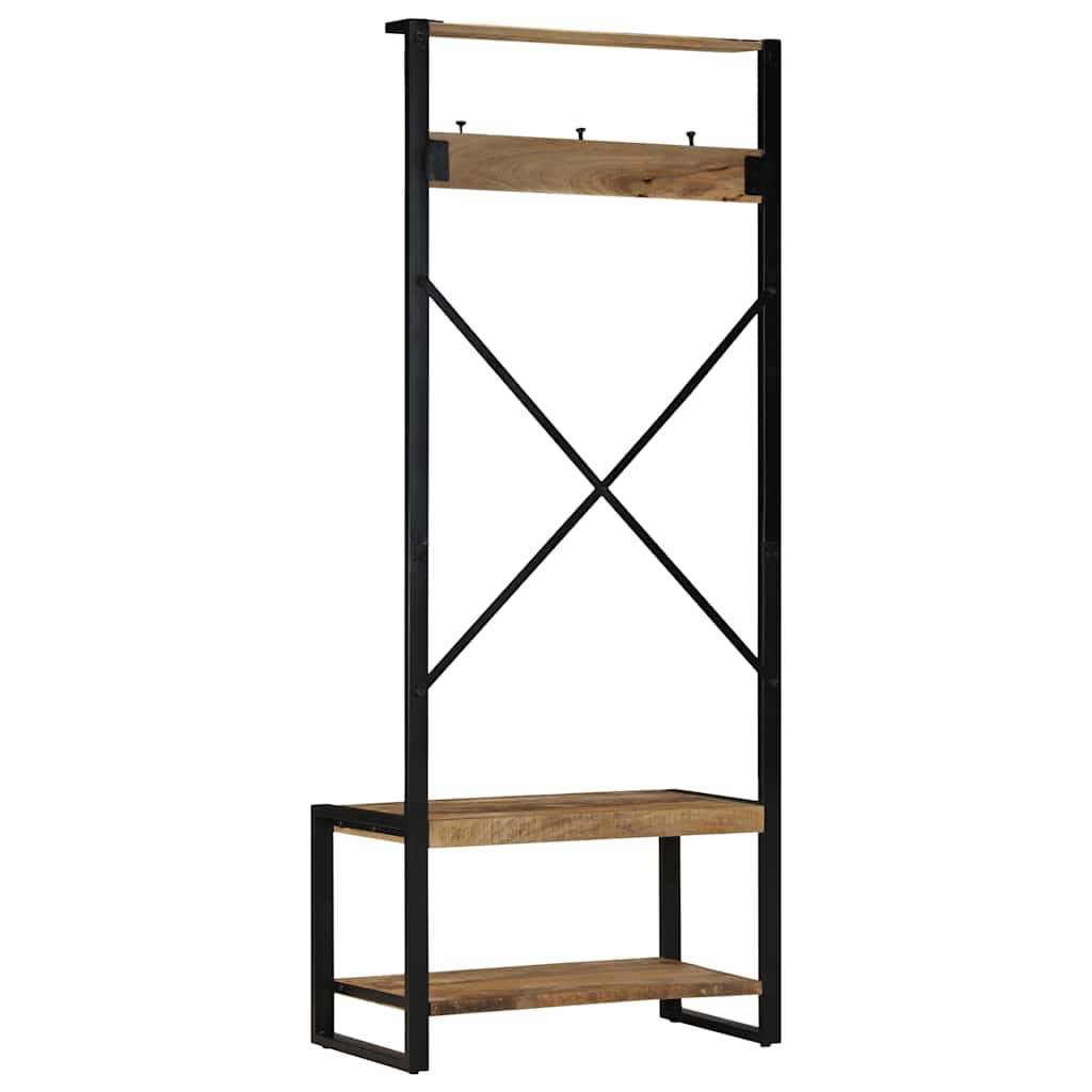 Hallmøbel Klesstativ 80x40x190 cm heltre grovt mangotre