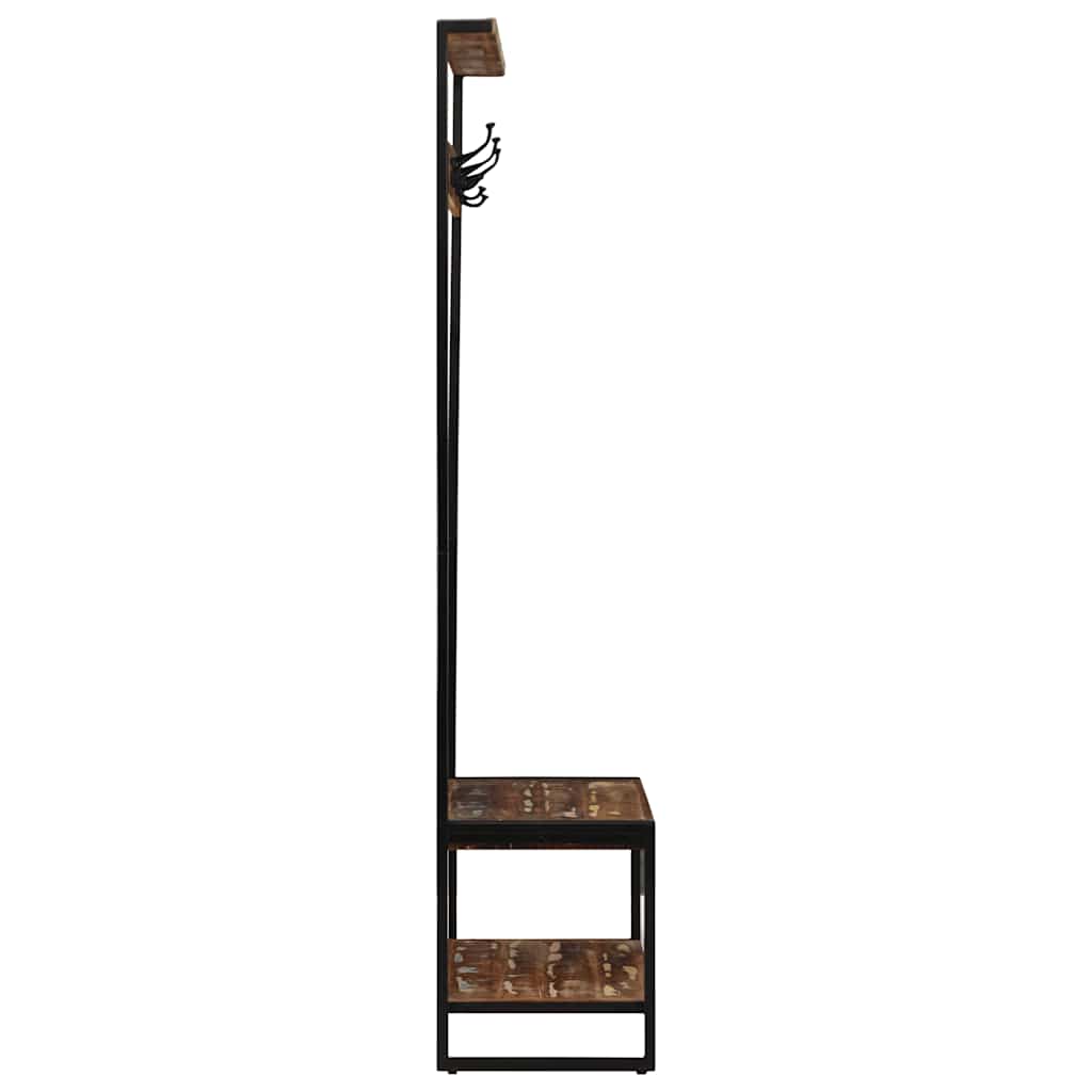 Hallmøbel Klesstativ flerfarget 80x40x190 cm gjenvunnet heltre