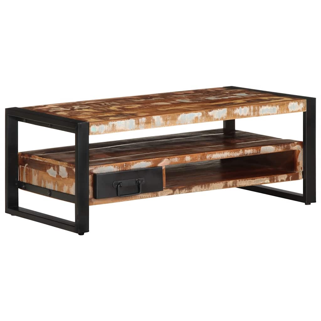 Salongbord Sofabord Tre Gjenvunnet Heltre flerfarget 90x50x36 cm