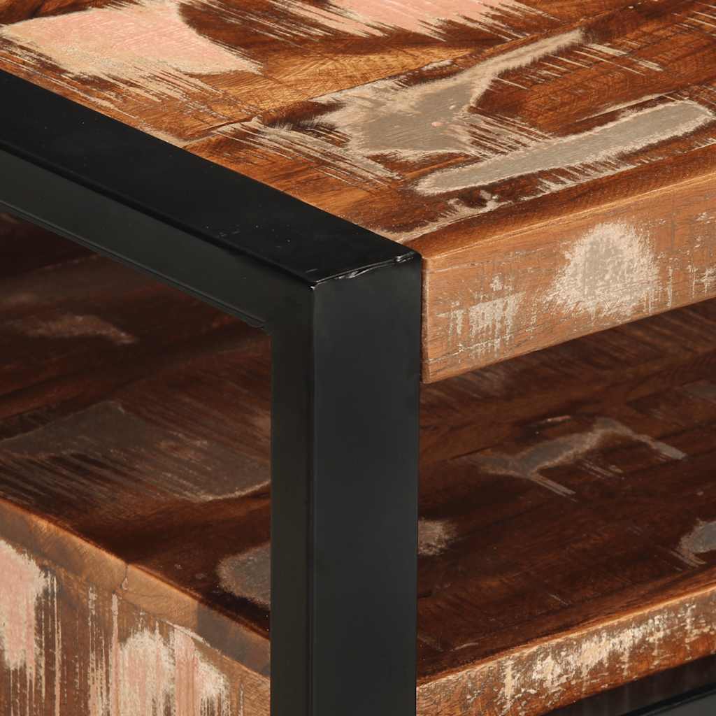 Salongbord Sofabord Tre Gjenvunnet Heltre flerfarget 90x50x36 cm