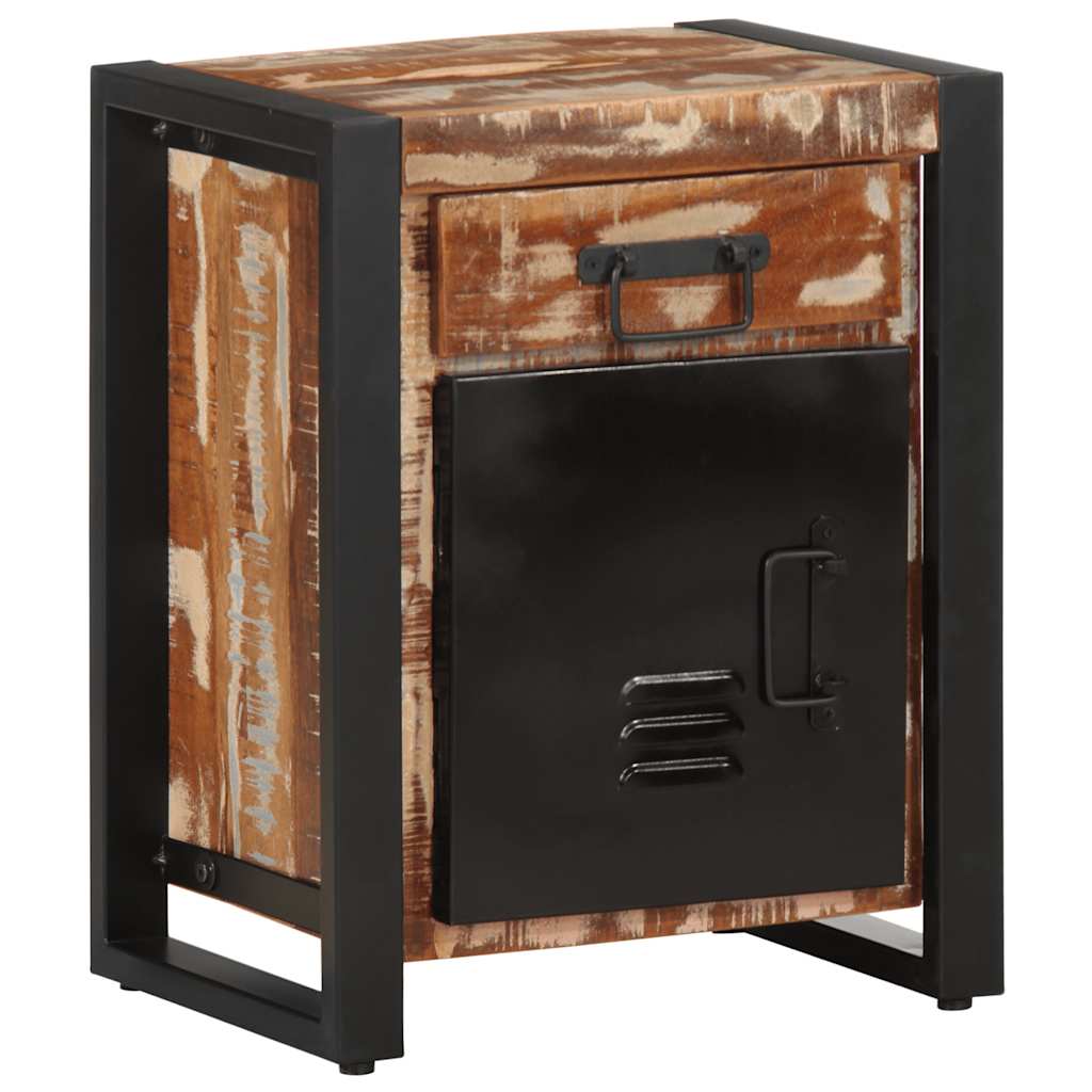 Nattbord Sengbord Tre Gjenvunnet Heltre flerfarget 40x30x50 cm