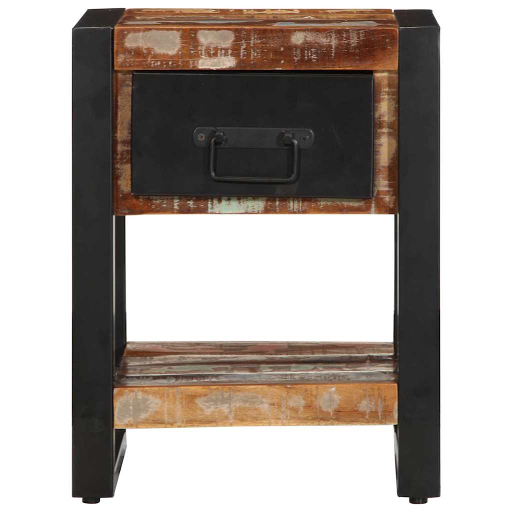 Nattbord Sengbord Tre Gjenvunnet Heltre flerfarget 35x34x45 cm