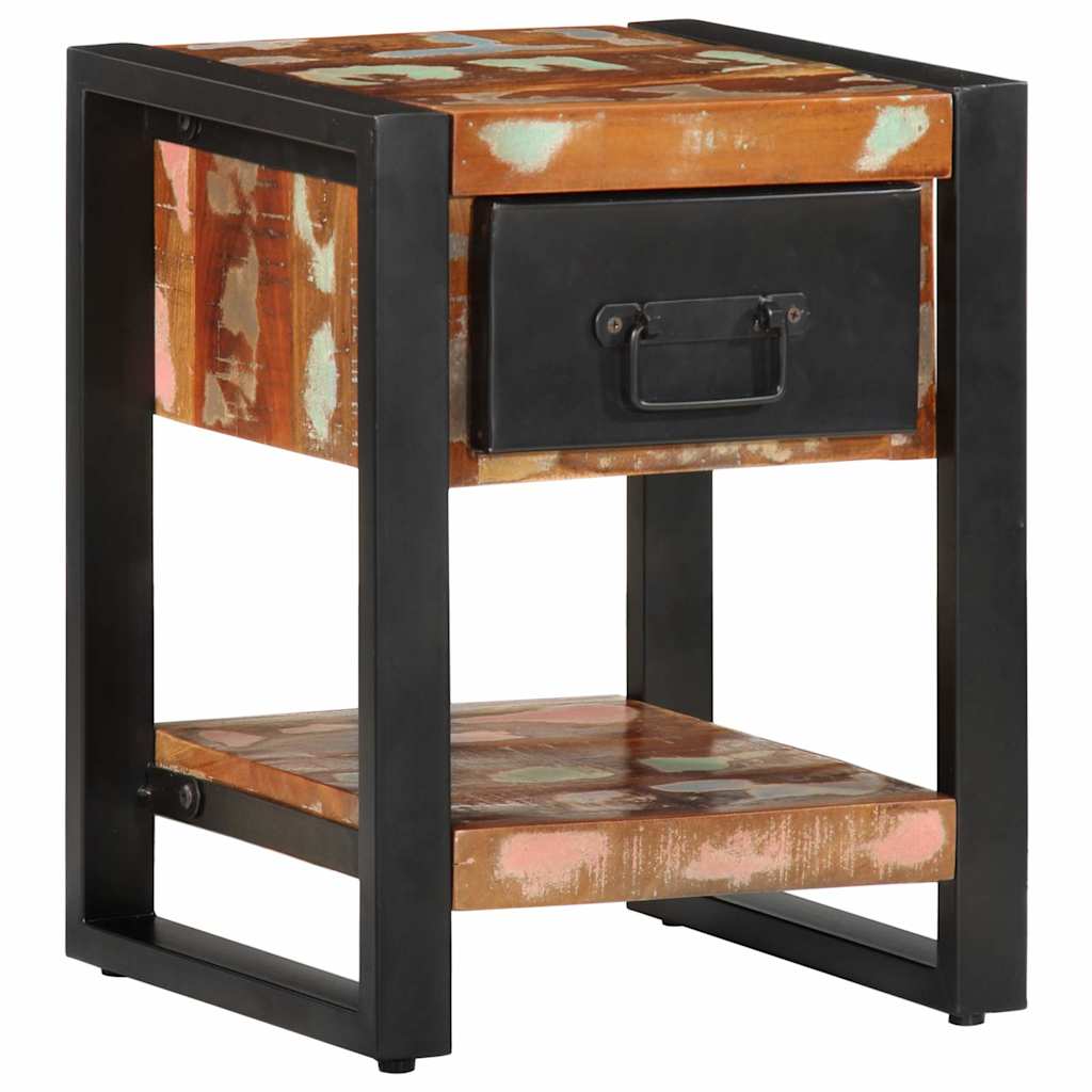 Nattbord Sengbord Tre Gjenvunnet Heltre flerfarget 35x34x45 cm