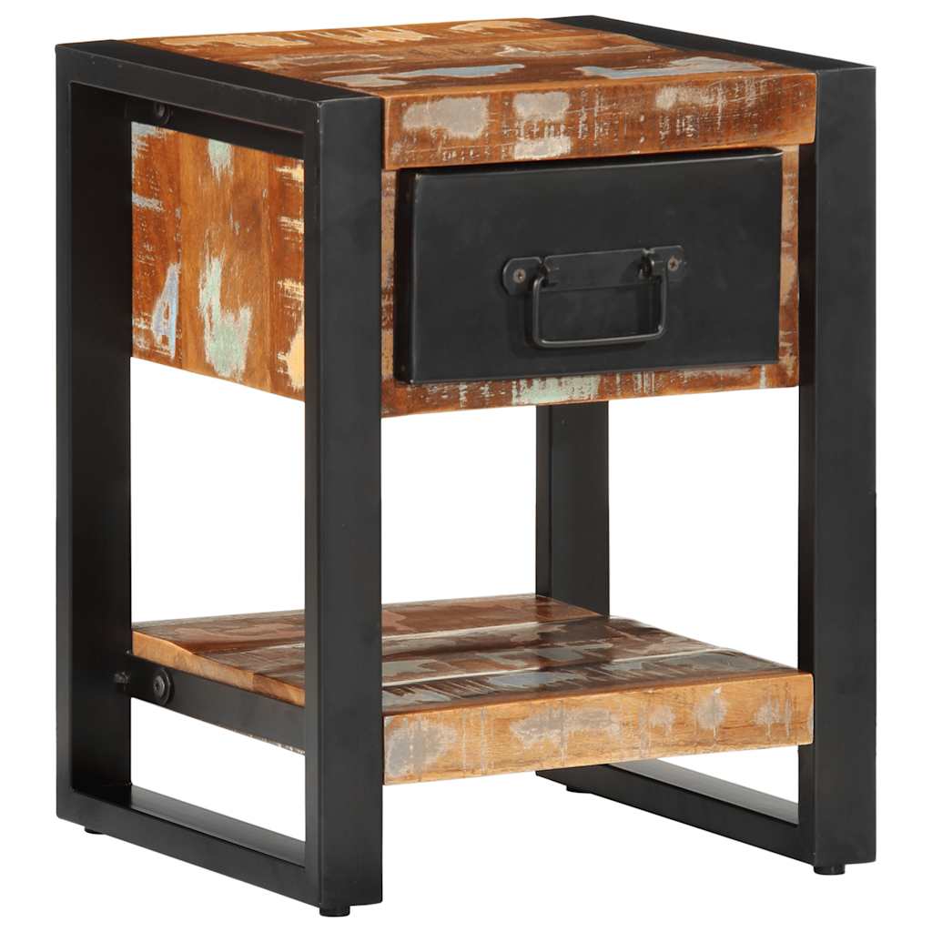 Nattbord Sengbord Tre Gjenvunnet Heltre flerfarget 35x34x45 cm