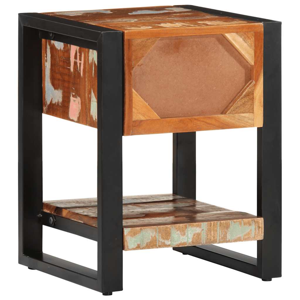 Nattbord Sengbord Tre Gjenvunnet Heltre flerfarget 35x34x45 cm