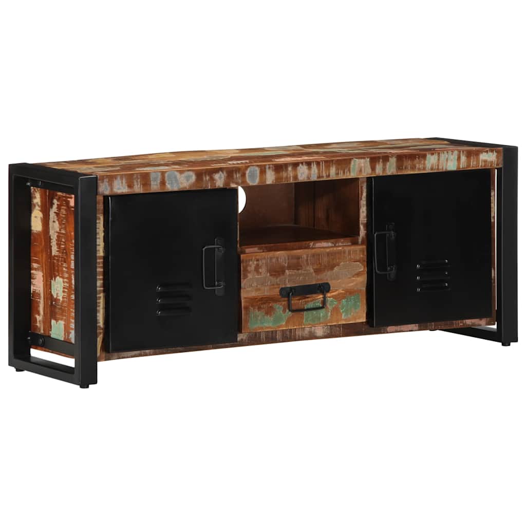 TV-Møbel Tre TV-benk gjenvunnet heltre 100x30x40 cm