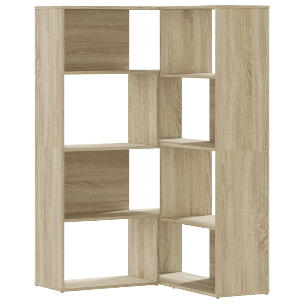 Bokhylle Sonoma Eik hjørne 4 lag 85x85x140 cm