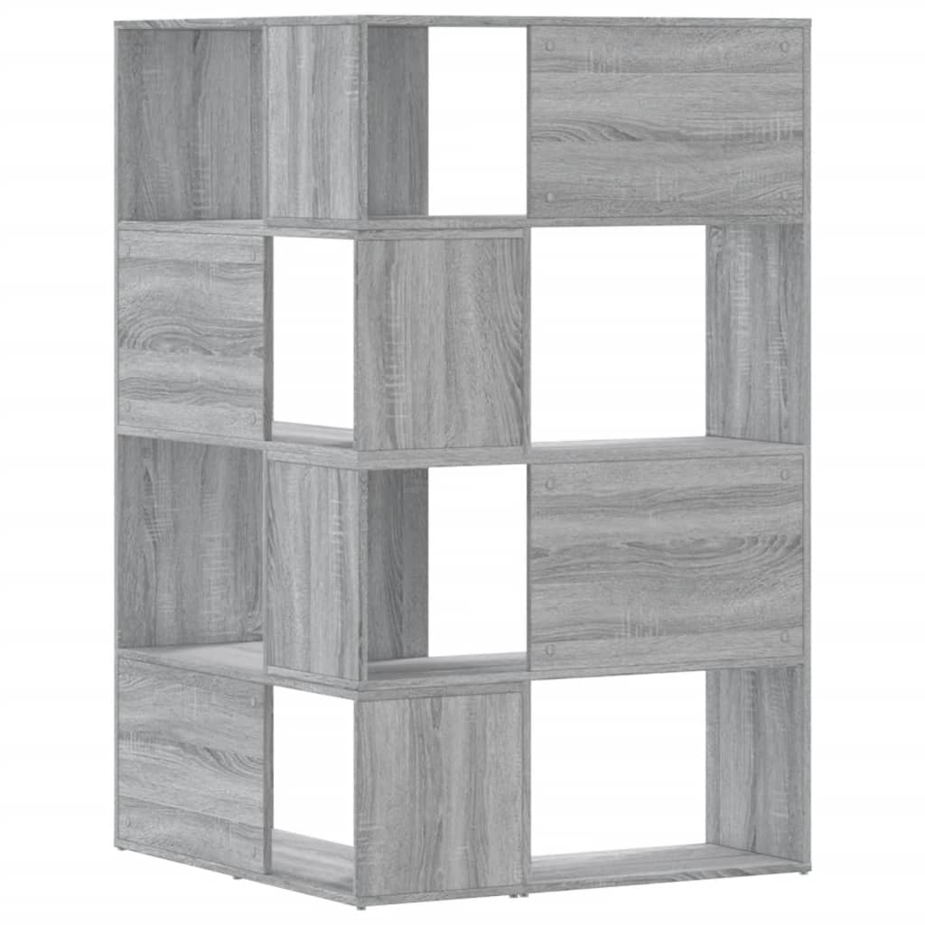Bokhylle Sonoma Grå hjørne 4 lag 85x85x140 cm