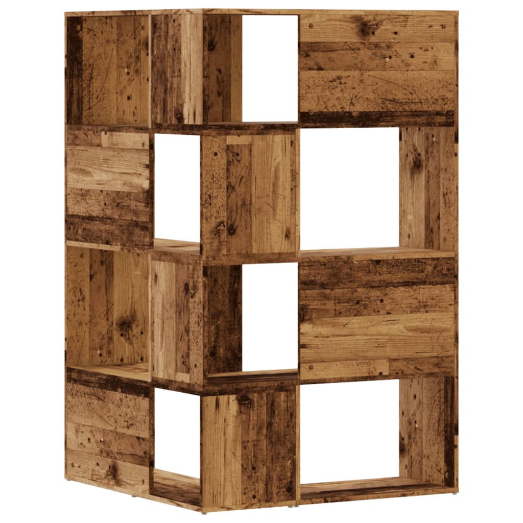 Bokhylle Gammelt Tre hjørne 4 lag 85x85x140 cm