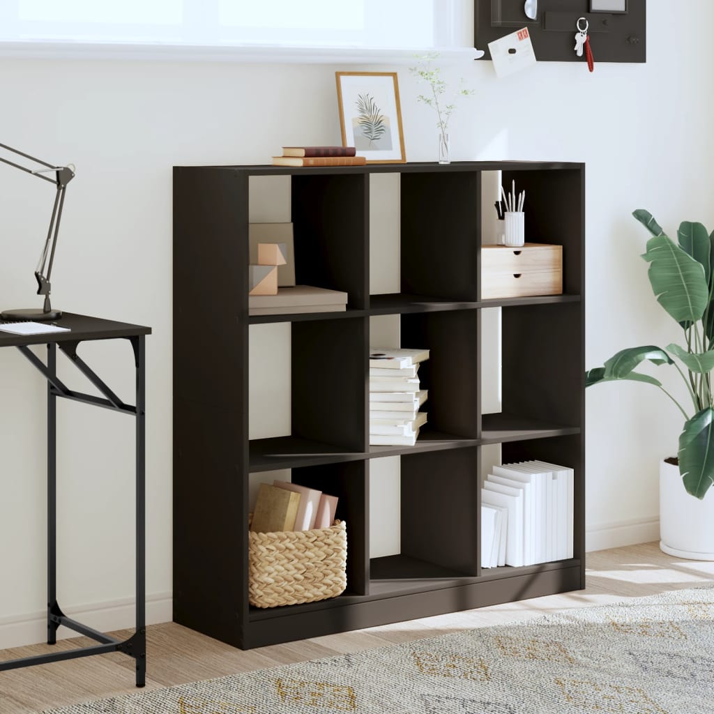 Bokhylle Svart 102x32x108 cm