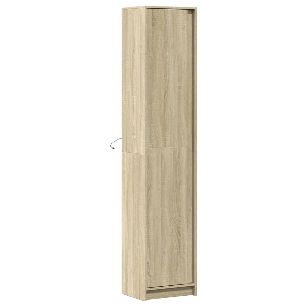Skap Sonoma Eik med LED 41,5x32,5x200 cm