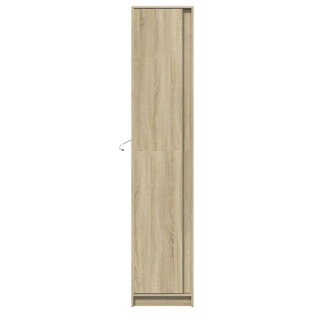 Skap Sonoma Eik med LED 41,5x32,5x200 cm