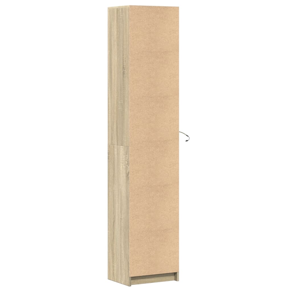 Skap Sonoma Eik med LED 41,5x32,5x200 cm