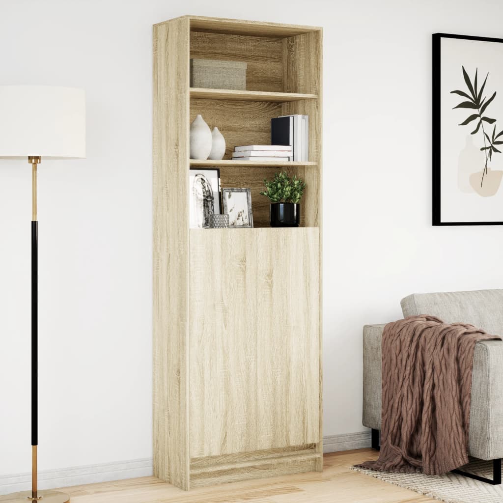 Skap Sonoma Eik med LED 69x32,5x200 cm