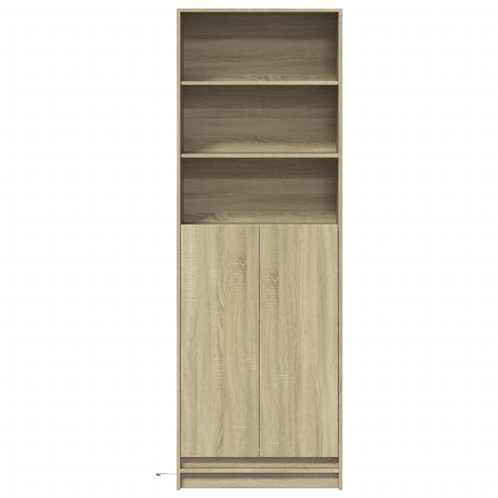 Skap Sonoma Eik med LED 69x32,5x200 cm