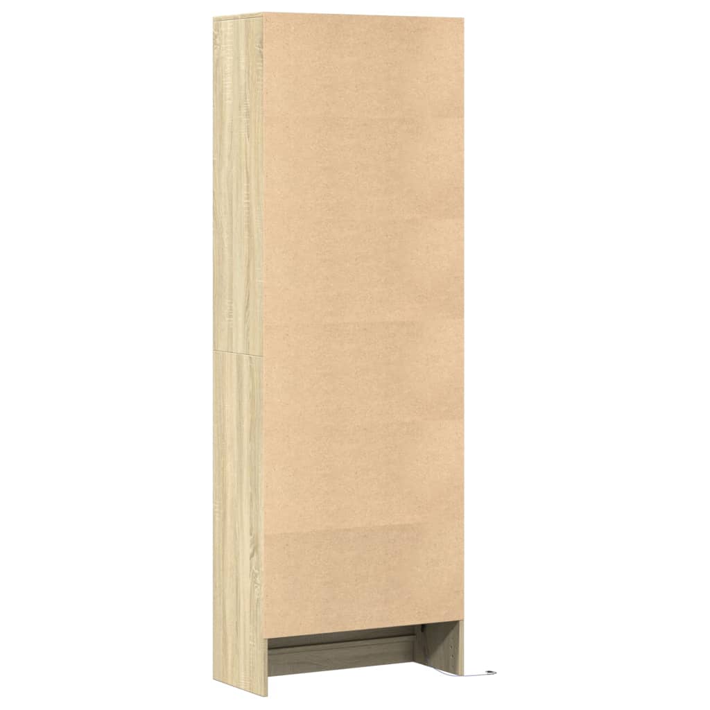 Skap Sonoma Eik med LED 69x32,5x200 cm