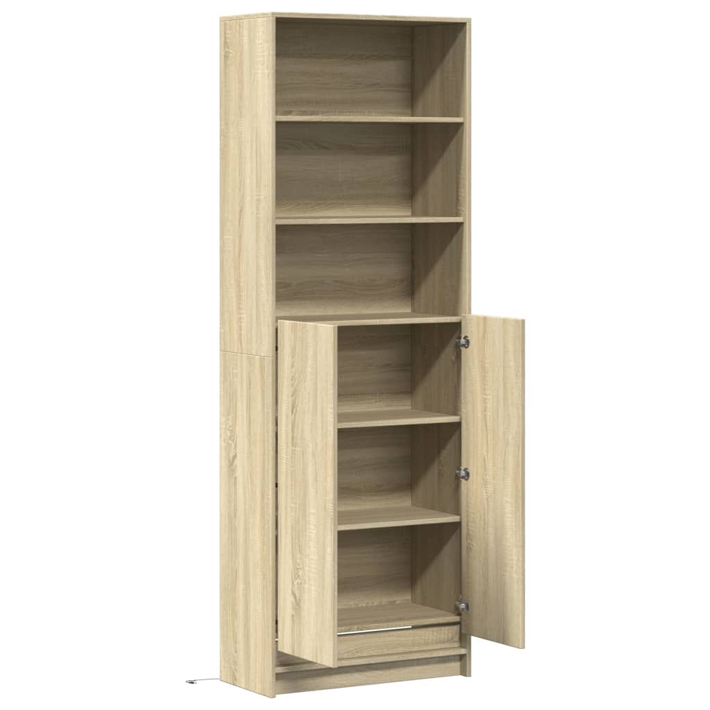 Skap Sonoma Eik med LED 69x32,5x200 cm