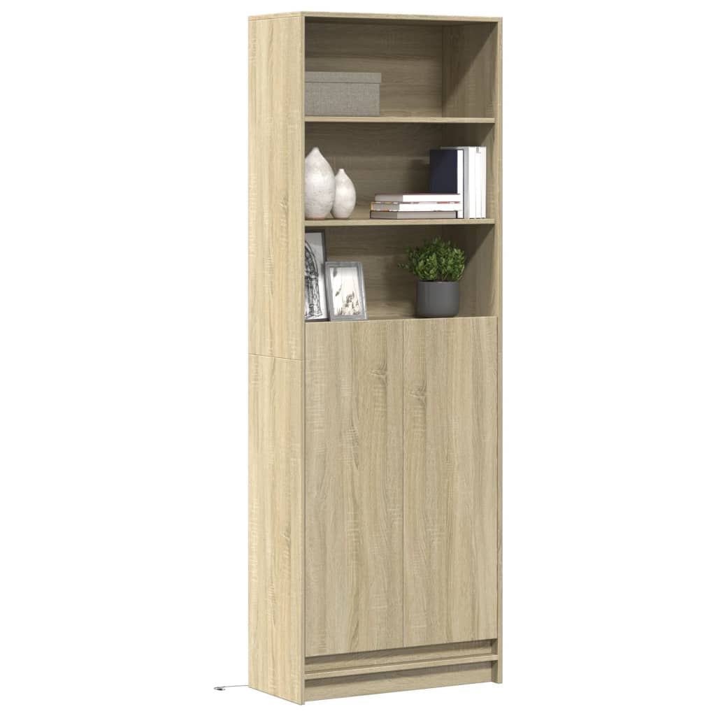 Skap Sonoma Eik med LED 69x32,5x200 cm