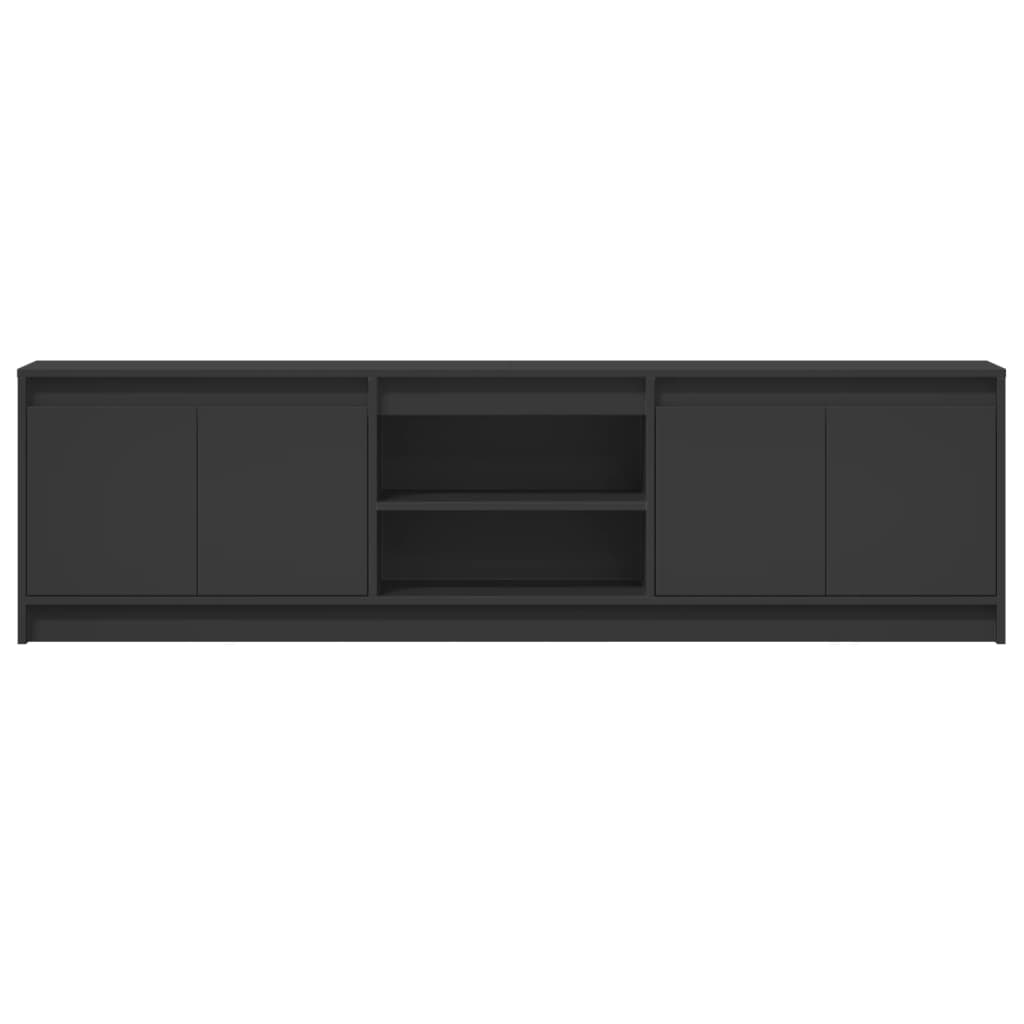 TV-Møbel Svart TV-benk med LED 180x34x50 cm