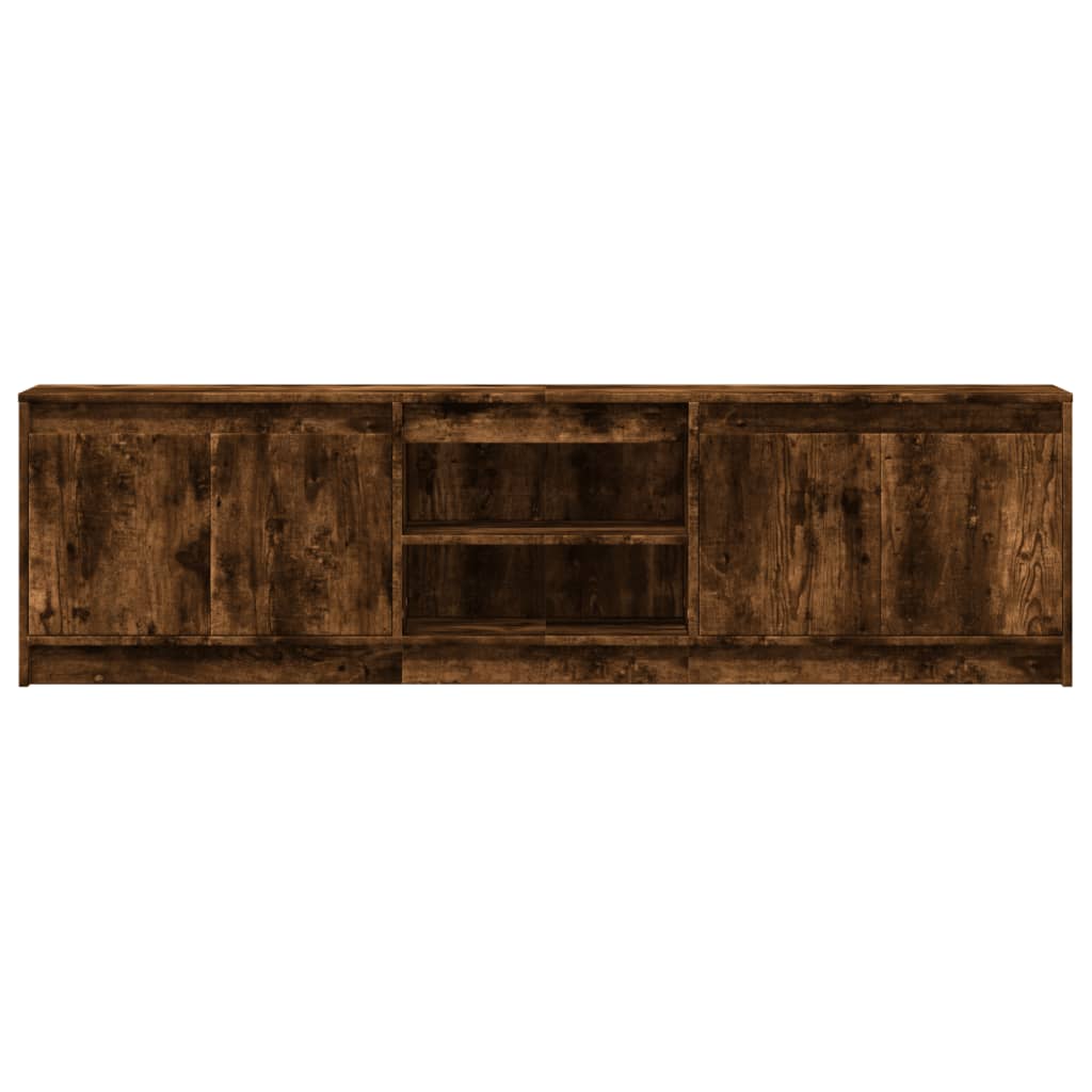 TV-Møbel Røkt EikTV-benk med LED 180x34x50 cm
