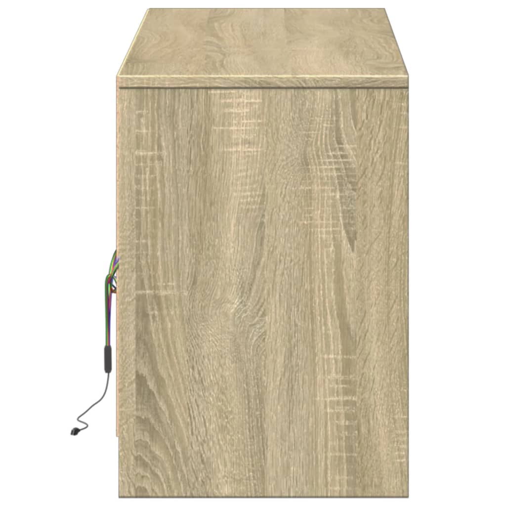 TV-Møbel Sonoma Eik TV-benk med LED 140x34x50 cm