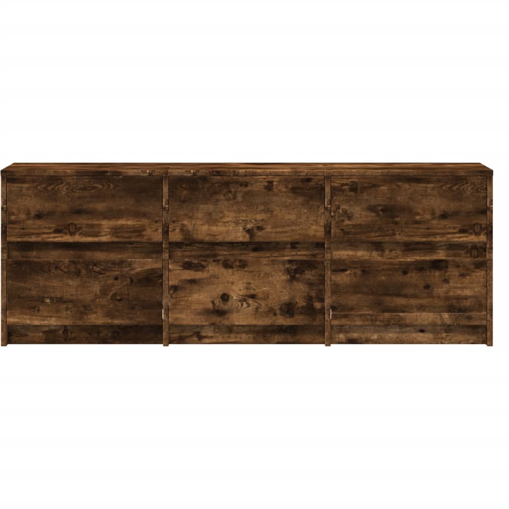 TV-Møbel Røkt EikTV-benk med LED 140x34x50 cm