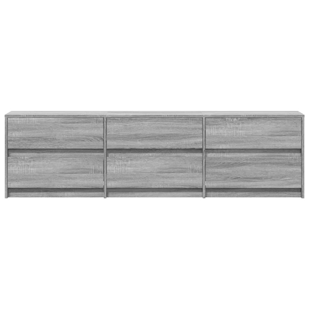 TV-Møbel Sonoma Grå TV-benk med LED 180x34x50 cm