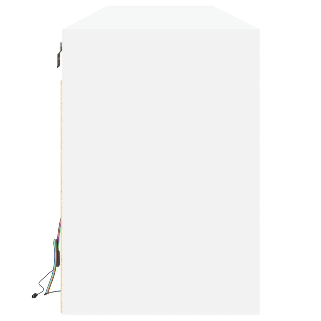 TV-Møbel Hvit TV-benk med LED 180x31x45 cm