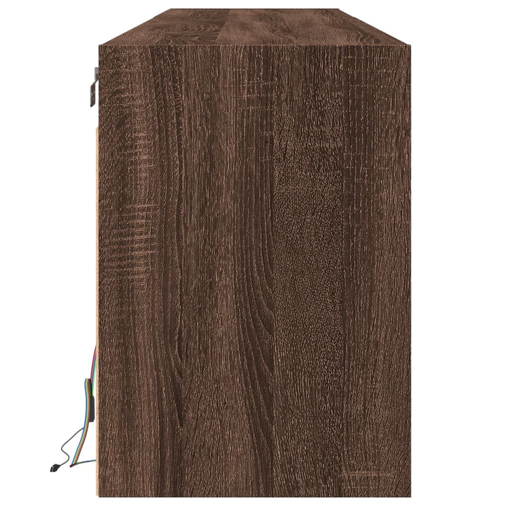 TV-Møbel Brun Eik TV-Veggskap med LED 180x31x45 cm