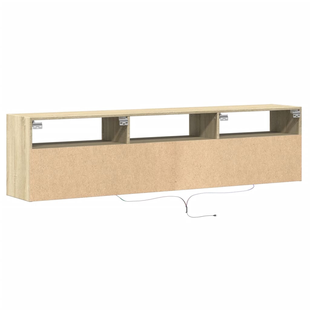 TV-Møbel Sonoma Eik TV-benk med LED 180x31x45 cm