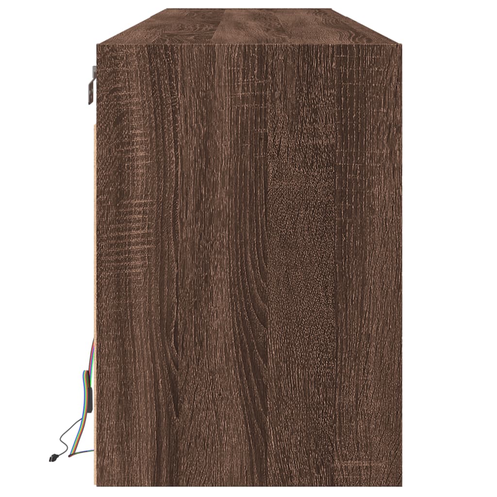 TV-Møbel Brun Eik TV-benk med LED 180x31x45 cm