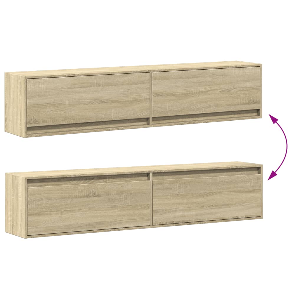 TV-Møbel Sonoma Eik TV-benk med LED 180x31x38 cm