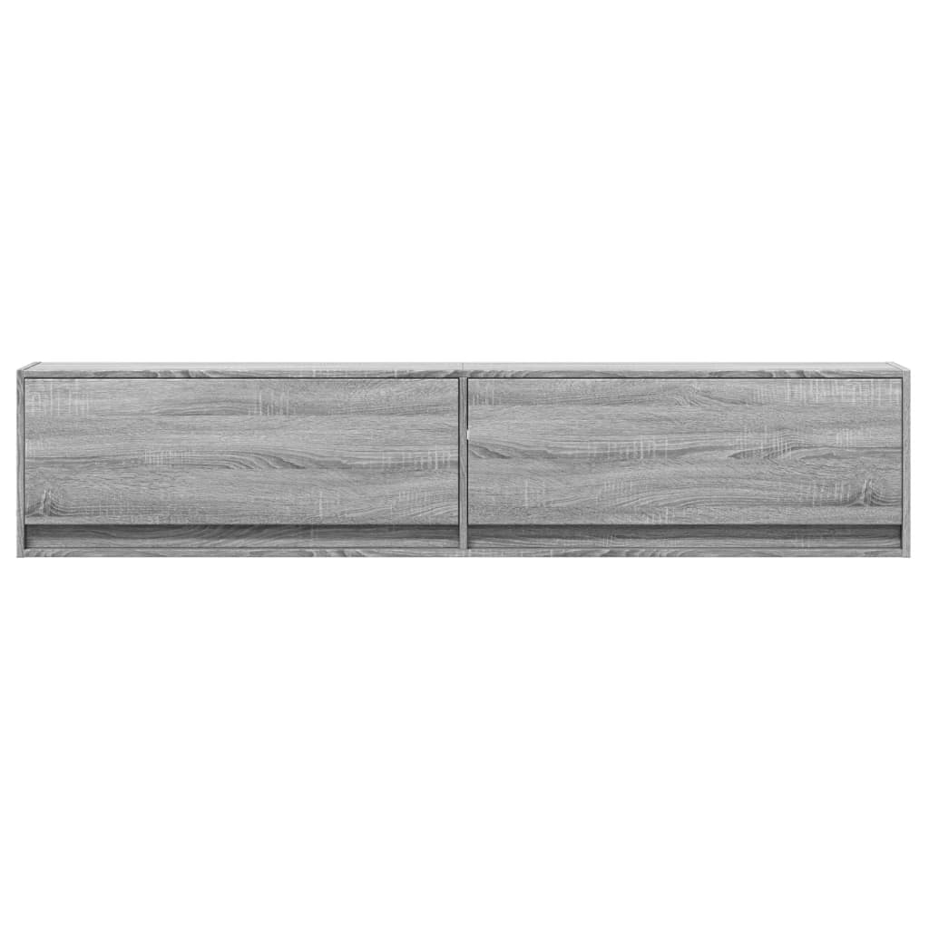TV-Møbel Sonoma Grå TV-benk med LED 180x31x38 cm