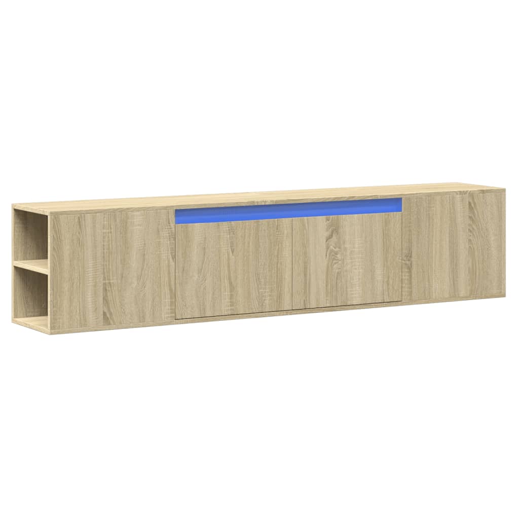 TV-Møbel Sonoma Eik TV-benk med LED 180x31x39,5 cm