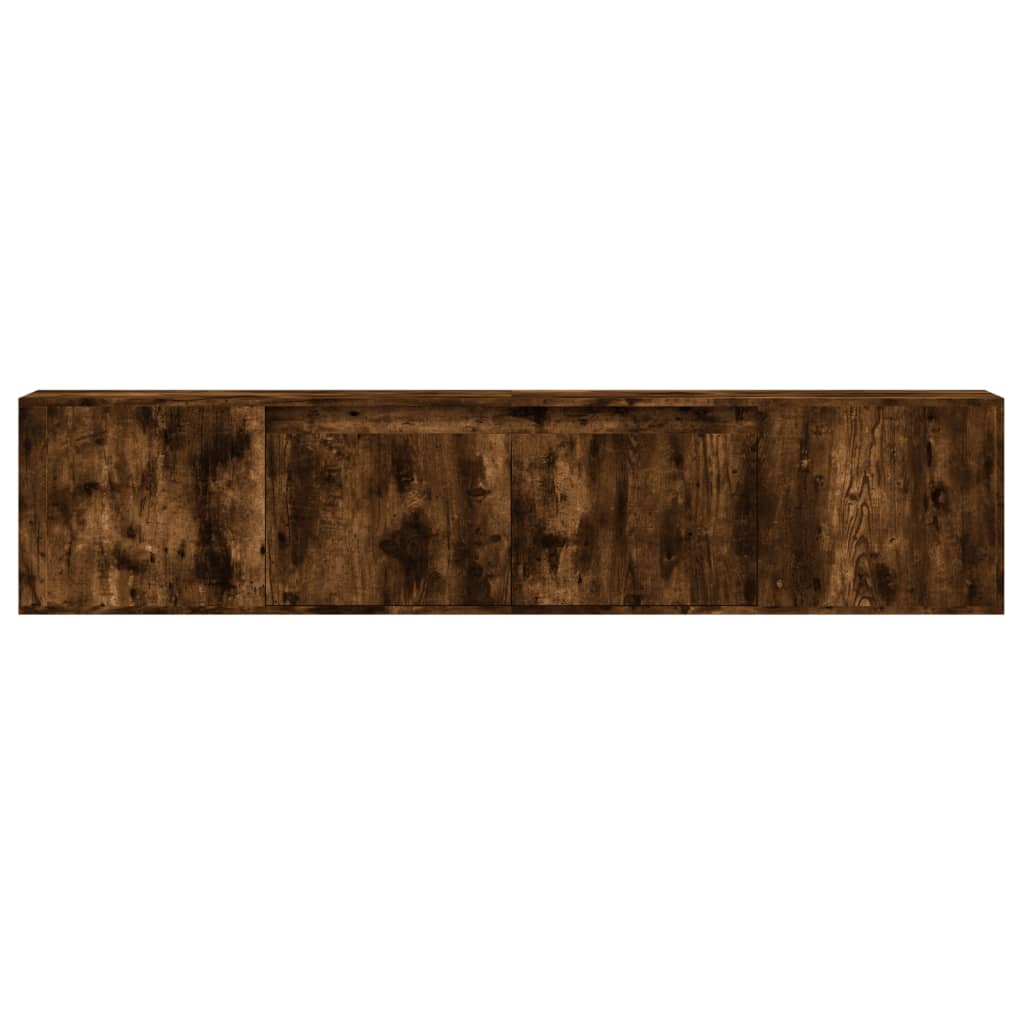 TV-Møbel Røkt EikTV-benk med LED 180x31x39,5 cm