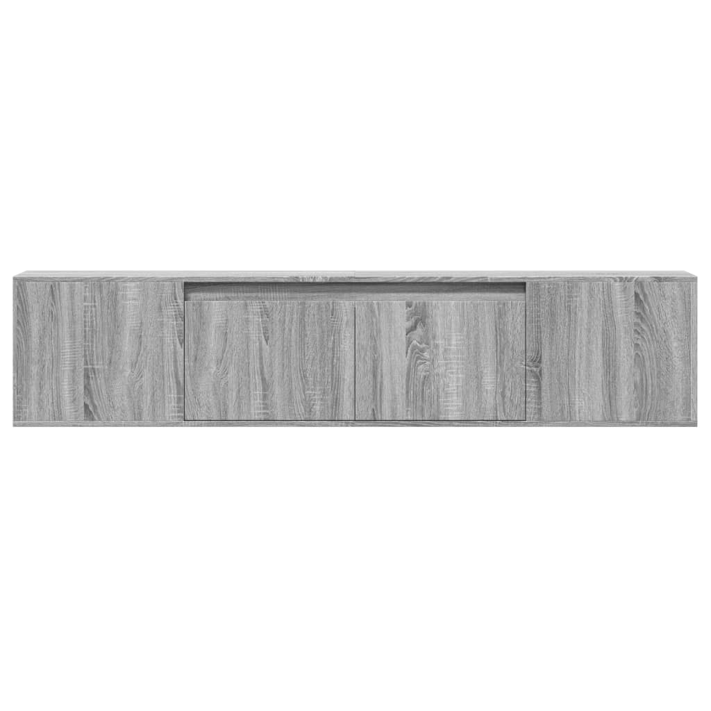 TV-Møbel Sonoma Grå TV-benk med LED 180x31x39,5 cm