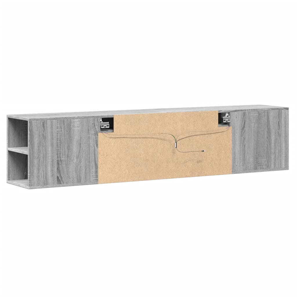 TV-Møbel Sonoma Grå TV-benk med LED 180x31x39,5 cm