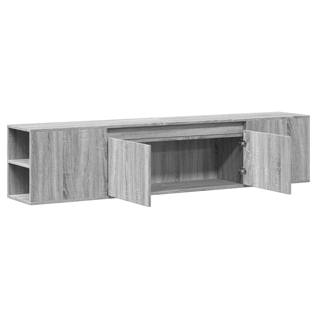 TV-Møbel Sonoma Grå TV-benk med LED 180x31x39,5 cm
