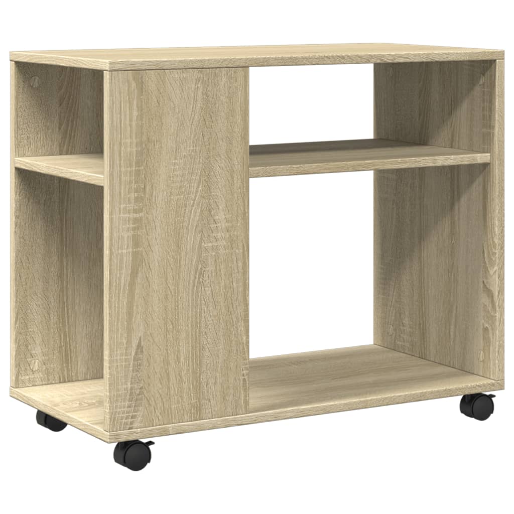 Sidebord Sonoma Eik med hjul 70x35x60 cm