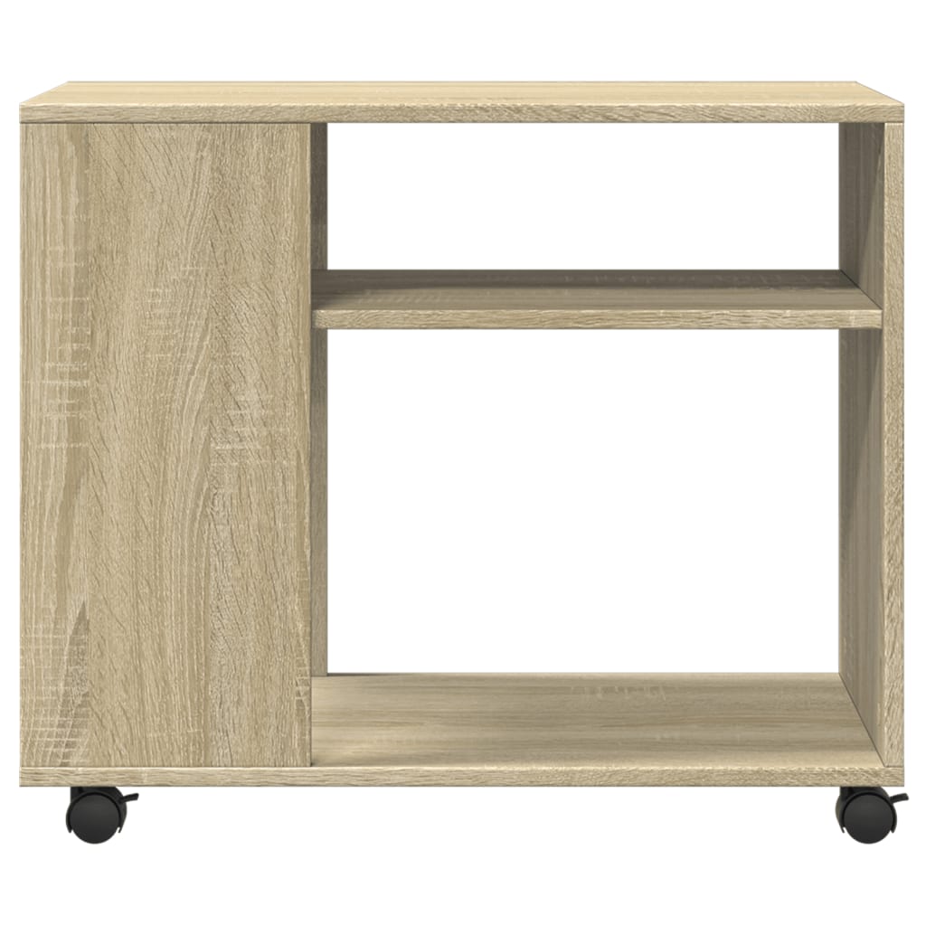 Sidebord Sonoma Eik med hjul 70x35x60 cm