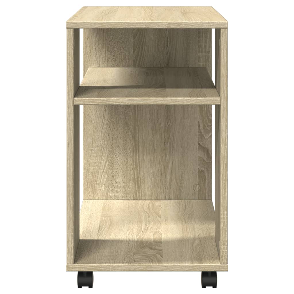 Sidebord Sonoma Eik med hjul 70x35x60 cm