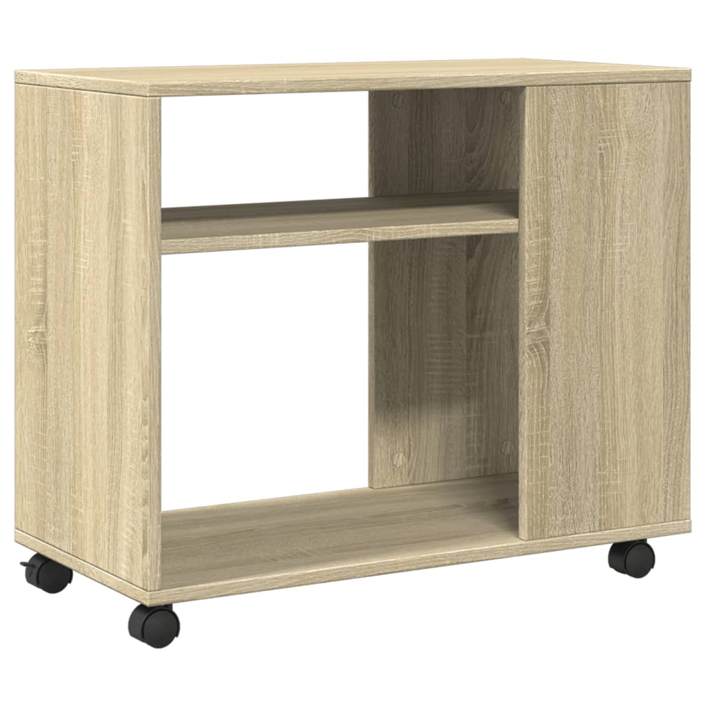 Sidebord Sonoma Eik med hjul 70x35x60 cm