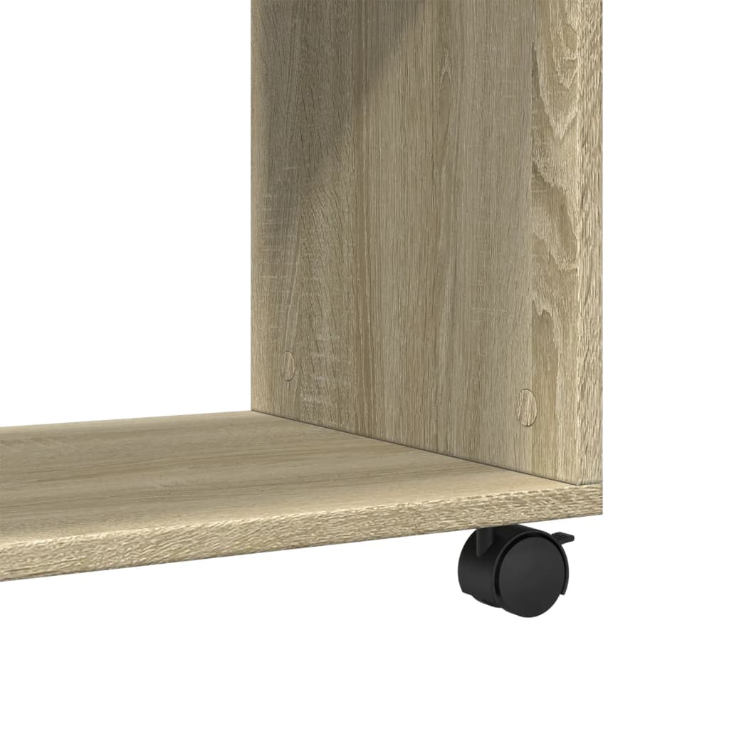 Sidebord Sonoma Eik med hjul 70x35x60 cm