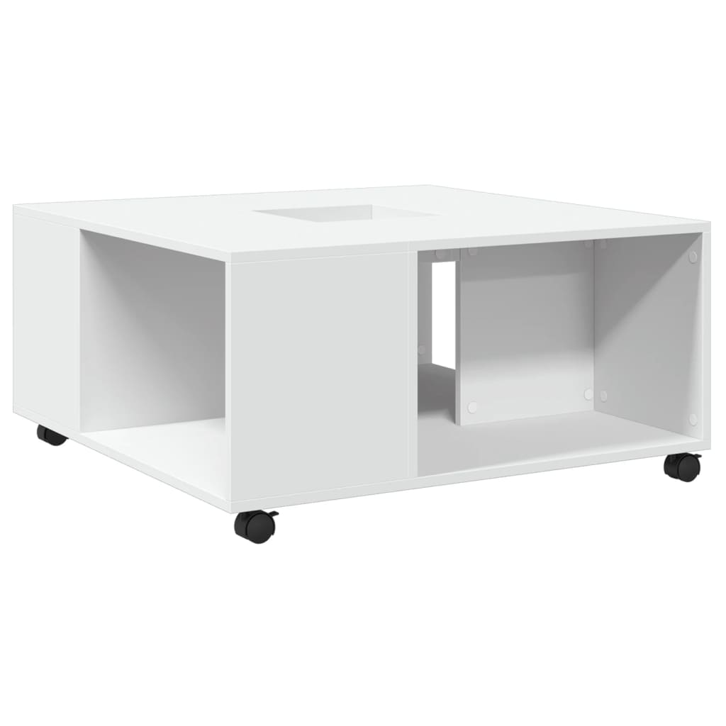 Salongbord Sofabord Hvit 80x80x40 cm